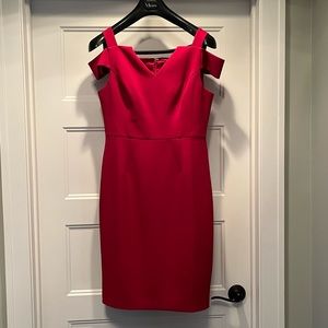 WHBM berry colored sheath dress, like new. Sz 6